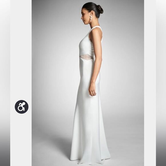 Nwt Anthropologie Sachin & Babi Isla cutout satin ivory white lace wedding gown - Picture 2 of 13